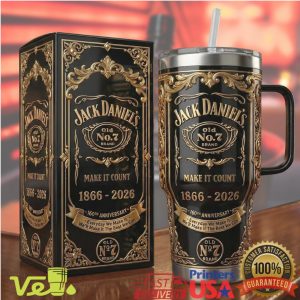 Jack Daniel's 160th Anniversary 1866 2026 Gold Filigree Tumbler