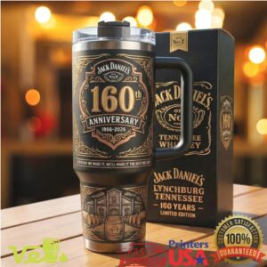 Jack Daniel's 160th Anniversary Limited Edition 40oz Stainless Steel Tumbler