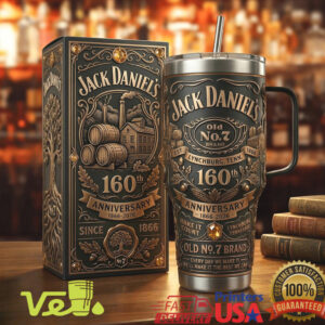 Jack Daniel's 160th Anniversary Old No. 7 Embossed 40oz Collector Tumbler