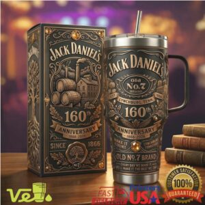 Jack Daniel's 160th Anniversary Old No. 7 Embossed 40oz Collector Tumbler