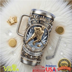 Jack Hughes NJ Devils Elite Ice Legacy 40oz Insulated Tumbler with Handle