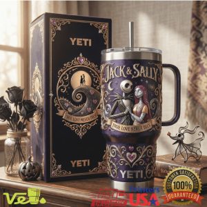 Jack and Sally Nightmare Before Christmas Custom 40oz Tumbler with Handle