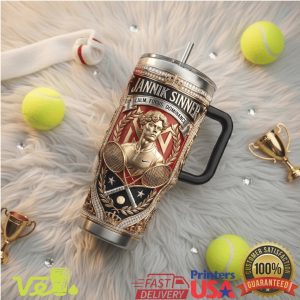 Jannik Sinner Tennis Champion Series Custom 40oz Commemorative Tumbler
