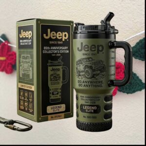 Jeep 85th Anniversary Collector's Edition 1941 2026 Go Anywhere Do Anything Off Road Gift Stainless Steel Insulated Tumbler