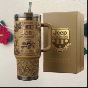 Jeep 85th Anniversary Commemorative Collector's Edition 1941 2026 Gold Tumbler