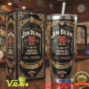 Jim Beam Born in Kentucky Over 200 Years Heritage Gold Bourbon Tumbler