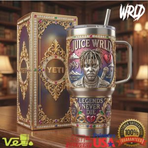 Juice WRLD Legends Never Die 999 Tribute Commemorative Gold Tumbler