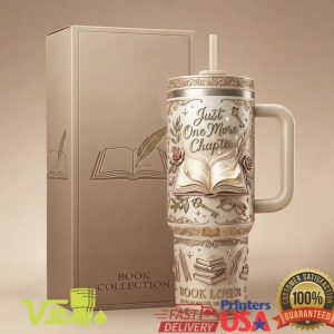 Just One More Chapter Book Lover Literature Enthusiast Floral Retro Women Fans Tumbler