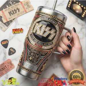 KISS Army The Hottest Band Rock Roll Jewel Inlay 40oz Tumbler