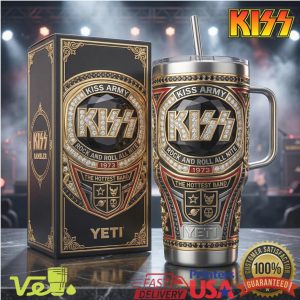 KISS Army The Hottest Band Rock Roll Jewel Inlay 40oz Tumbler