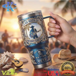 Kenny Chesney No Shoes Nation I Go Back 26 Concert Tour Stainless Steel Insulated Tumbler