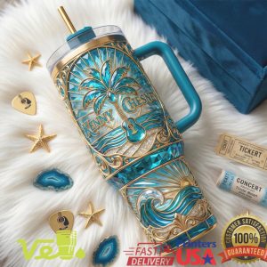 Kenny Chesney Tropical Beach Sunset Guitar Music Tour Fan Summer Vacation Tumbler