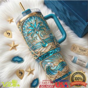 Kenny Chesney Tropical Beach Sunset Guitar Music Tour Fan Summer Vacation Tumbler