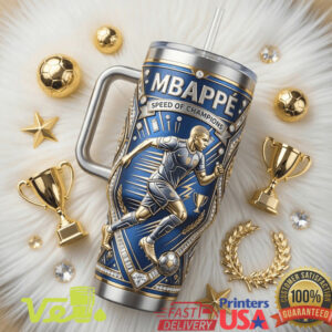 Kylian Mbappé Speed Of Champions Football Soccer Star Legend Style Tumbler