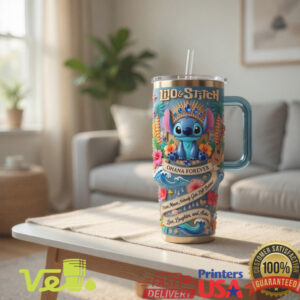 Lilo and Stitch Ohana Forever Collector 40oz Tumbler with Handle and Gift Box