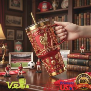 Liverpool FC You'll Never Walk Alone Luxury Gold Red Tumbler