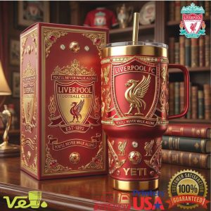 Liverpool FC You'll Never Walk Alone Luxury Gold Red Tumbler