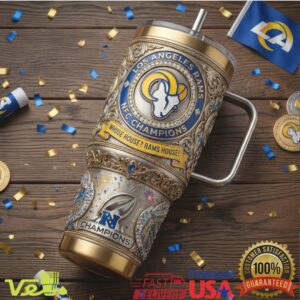 Los Angeles Rams NFC Champions Whose House NFL Football Fan Gift 40oz Stainless Steel Insulated Tumbler