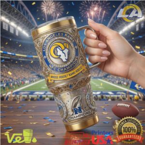 Los Angeles Rams NFC Champions Whose House NFL Football Fan Gift 40oz Stainless Steel Insulated Tumbler