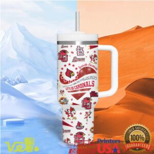 Louisville Cardinals Just a Girl Who Loves Her Cardinals Glitter Sports Stainless Steel Insulated Tumbler