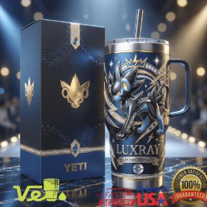 Luxray Electric Royalty Pokémon Inspired Embossed 40oz Tumbler