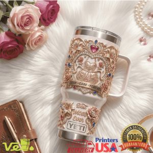 Luxury Best Mom Ever Floral Gold Embossed 40oz Tumbler Gift