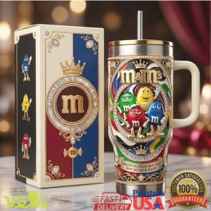 M&M's Characters Melts In Your Mouth Sculpted 40oz Tumbler