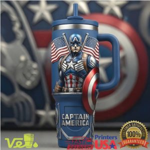 Marvel Captain America Shield 40oz Insulated Tumbler with Straw