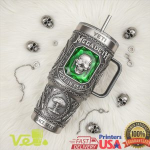 Megadeth Rust In Peace Vic Rattlehead Metal Style 40oz Tumbler