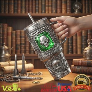 Megadeth Rust In Peace Vic Rattlehead Metal Style 40oz Tumbler