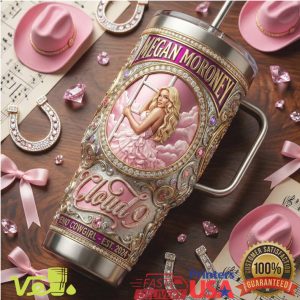 Megan Moroney Cloud 9 Emo Cowgirl 40oz Tumbler Pink Western Jewelry Style