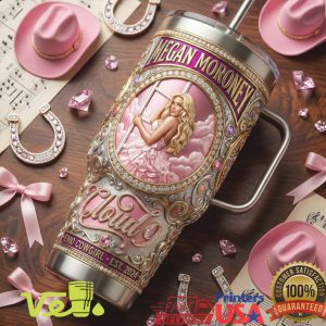 Megan Moroney Cloud 9 Emo Cowgirl Tour 2024 Pink Western Fan Merchandise Tumbler