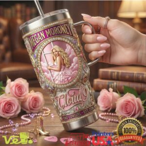 Megan Moroney Cloud 9 Emo Cowgirl Tour 2024 Retro Gift for Fans Stainless Steel Insulated Tumbler