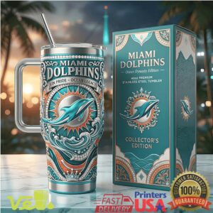 Miami Dolphins Fin Pride Ocean Legacy NFL Football Sports Tumbler