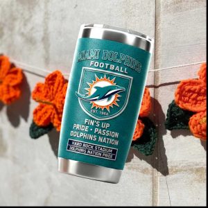 Miami Dolphins Fin's Up Pride Passion Dolphins Nation Football Tumbler