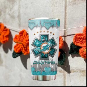 Miami Dolphins Healthcare Star of Life Aqua Football Tumbler