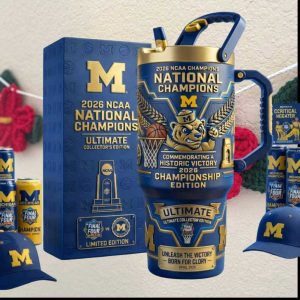 Michigan Wolverines 2026 NCAA Basketball National Champions Ultimate Collector's Edition Tumbler