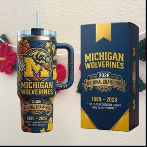 Michigan Wolverines 2026 NCAA National Champions Historic Victory Commemorative Tumbler
