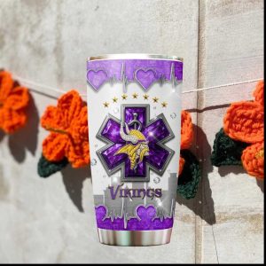 Minnesota Vikings Medical Professional Heartbeat Travel Tumbler