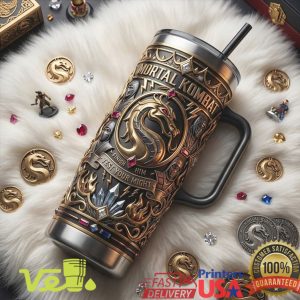 Mortal Kombat Collector Box Special Edition Test Your Might Video Game Retro Fans Tumbler