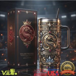 Mortal Kombat Collector Box Special Edition Test Your Might Video Game Retro Fans Tumbler