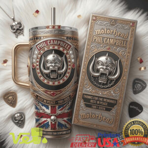 Motörhead Phil Campbell Rest In Peace 1961 2026 Memorial British Rock Band Tumbler