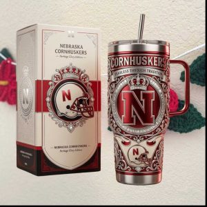 Nebraska Cornhuskers Heritage Glory Edition Custom 40oz Tumbler with Straw