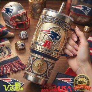 New England Patriots AFC Champions The Patriot Way 1960 Football Fan Stainless Steel Insulated Tumbler