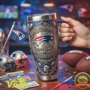 New England Patriots Super Bowl LIX Champions Commemorative 40oz Tumbler