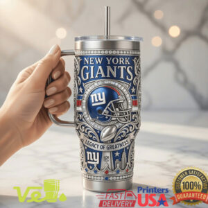 New York Giants Legacy of Greatness NFL Football Sports Tumbler