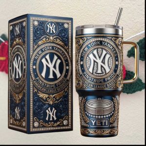 New York Yankees Pinstripe Pride American League Baseball Stadium Edition Yeti Style Tumbler