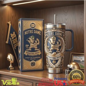 Notre Dame Fighting Irish Legacy Of Champions Football Fan Navy Gold College Tumbler