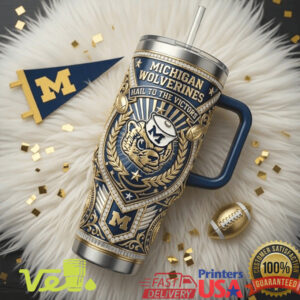 Michigan Wolverines Hail To The Victors Big Ten Football Tumbler