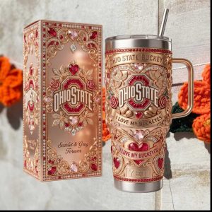 Ohio State Buckeyes “Scarlet & Gray Forever” Jeweled Fan Edition Tumbler